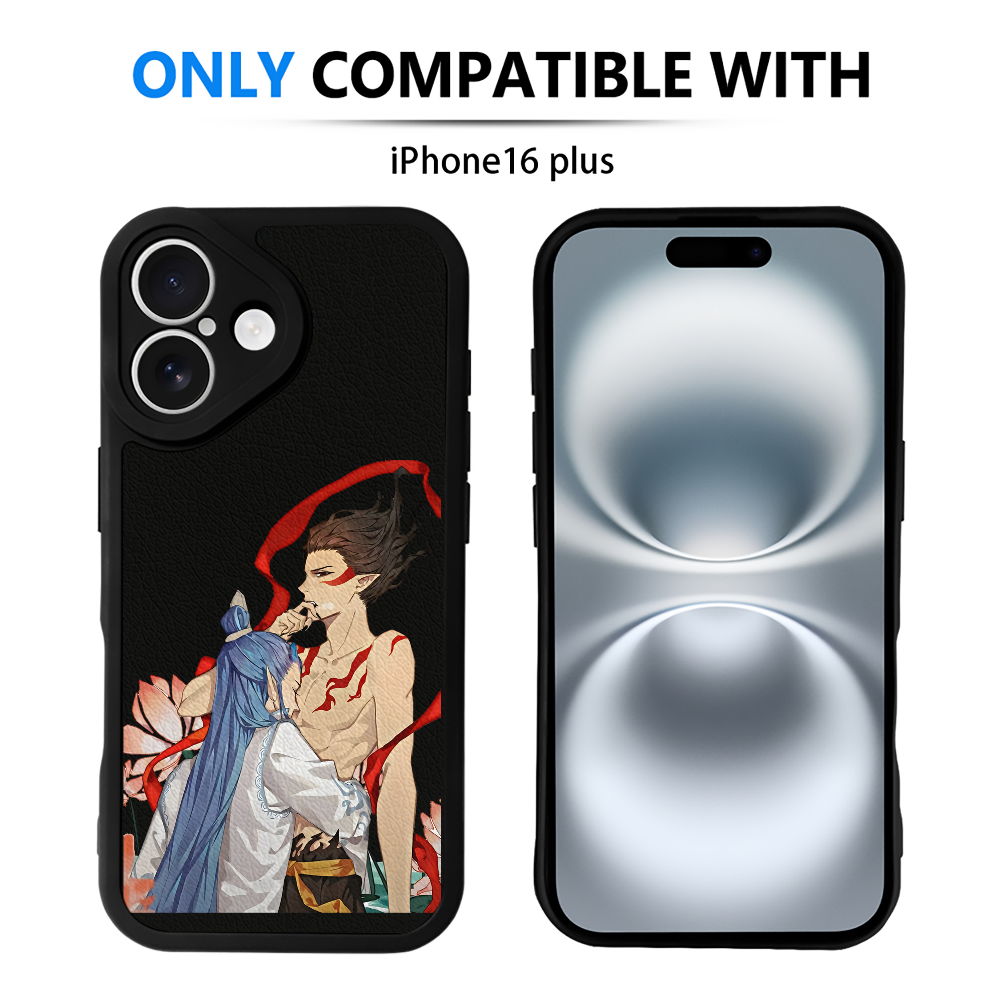 （画像用） Ne Zha 2 ナタ 魔童の大暴れ 【iPhone 16シリーズ対応】シリコンスマホケース（レザー調） 材質：シリコン